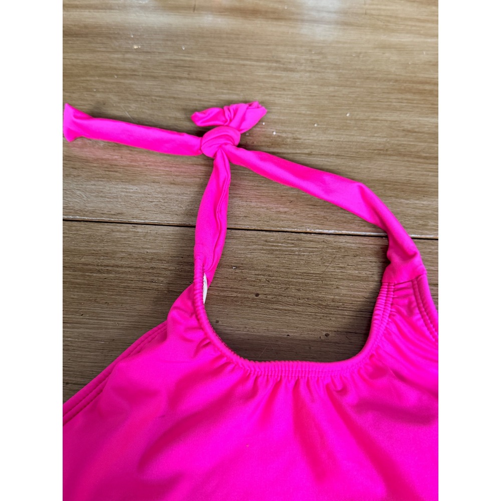 Hermoza Womens Hot Pink Red Sash Halter One Piece Swimsuit Size 10 Colombia - Picture 5 of 7